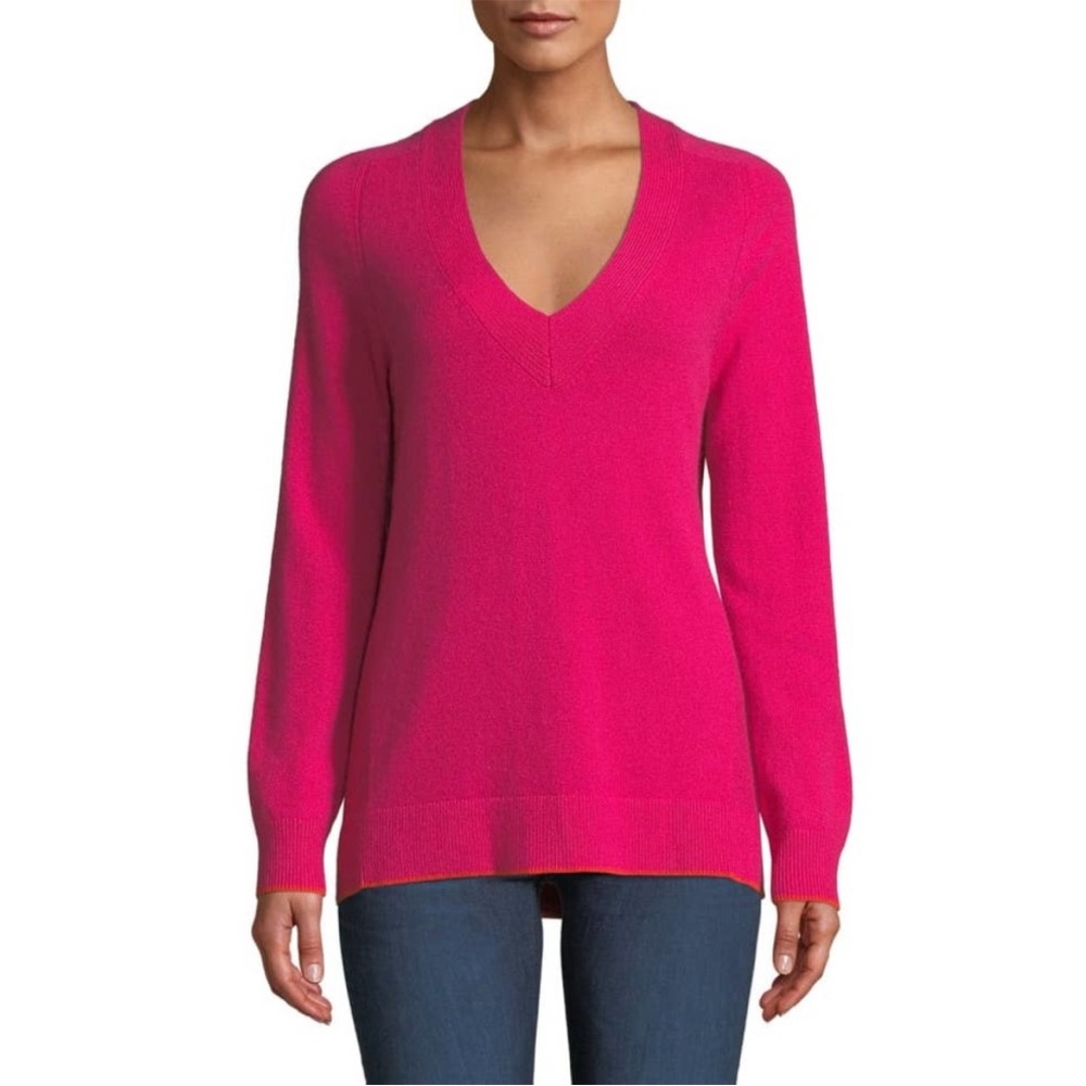 Rag & Bone Yorke Cashmere V-Neck Sweater with Mesh Panels Size Small